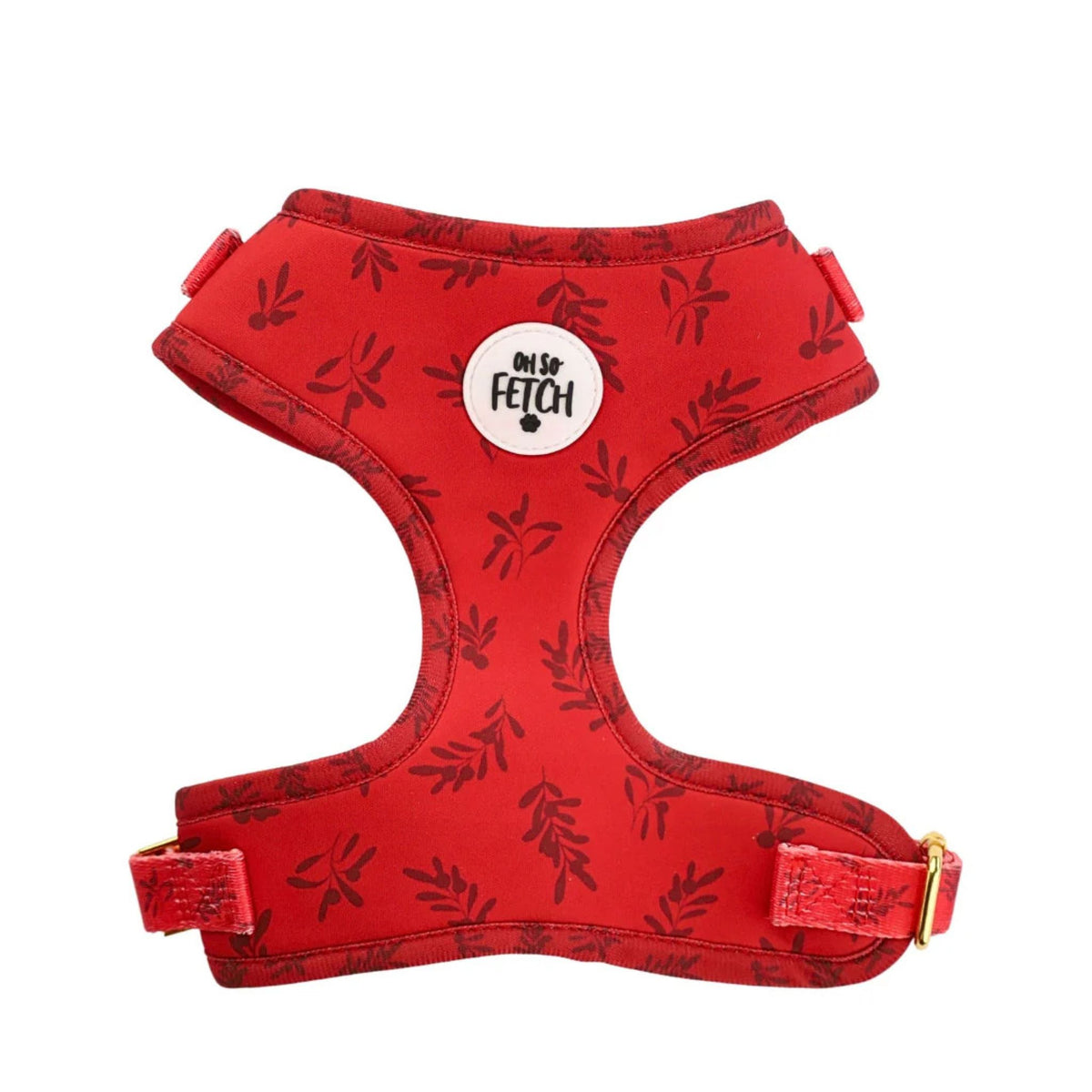 Oh So Fetch Mulberry Padded Dog Harness in Red