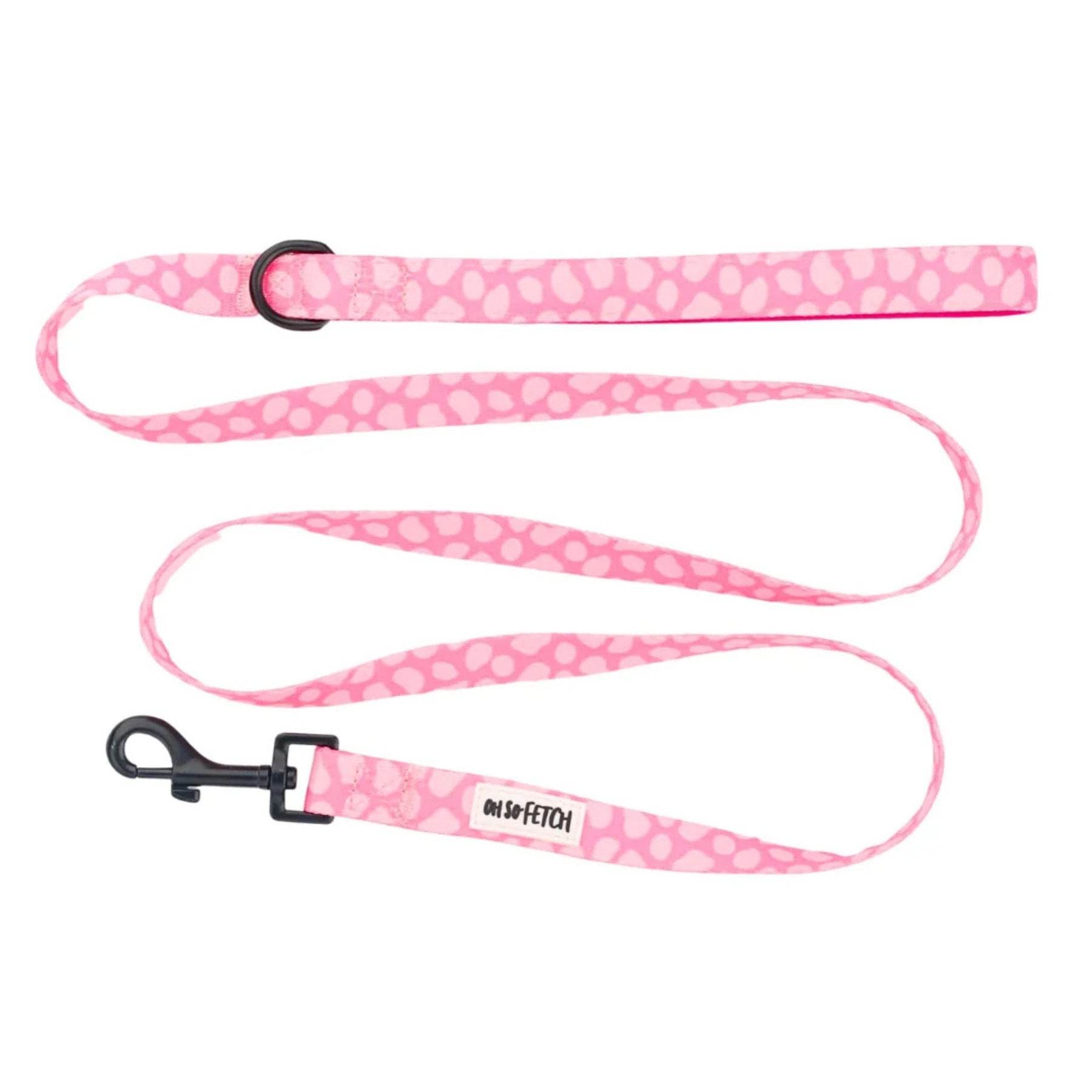 Oh So Fetch Pretty Wild Padded Dog Lead in Pink