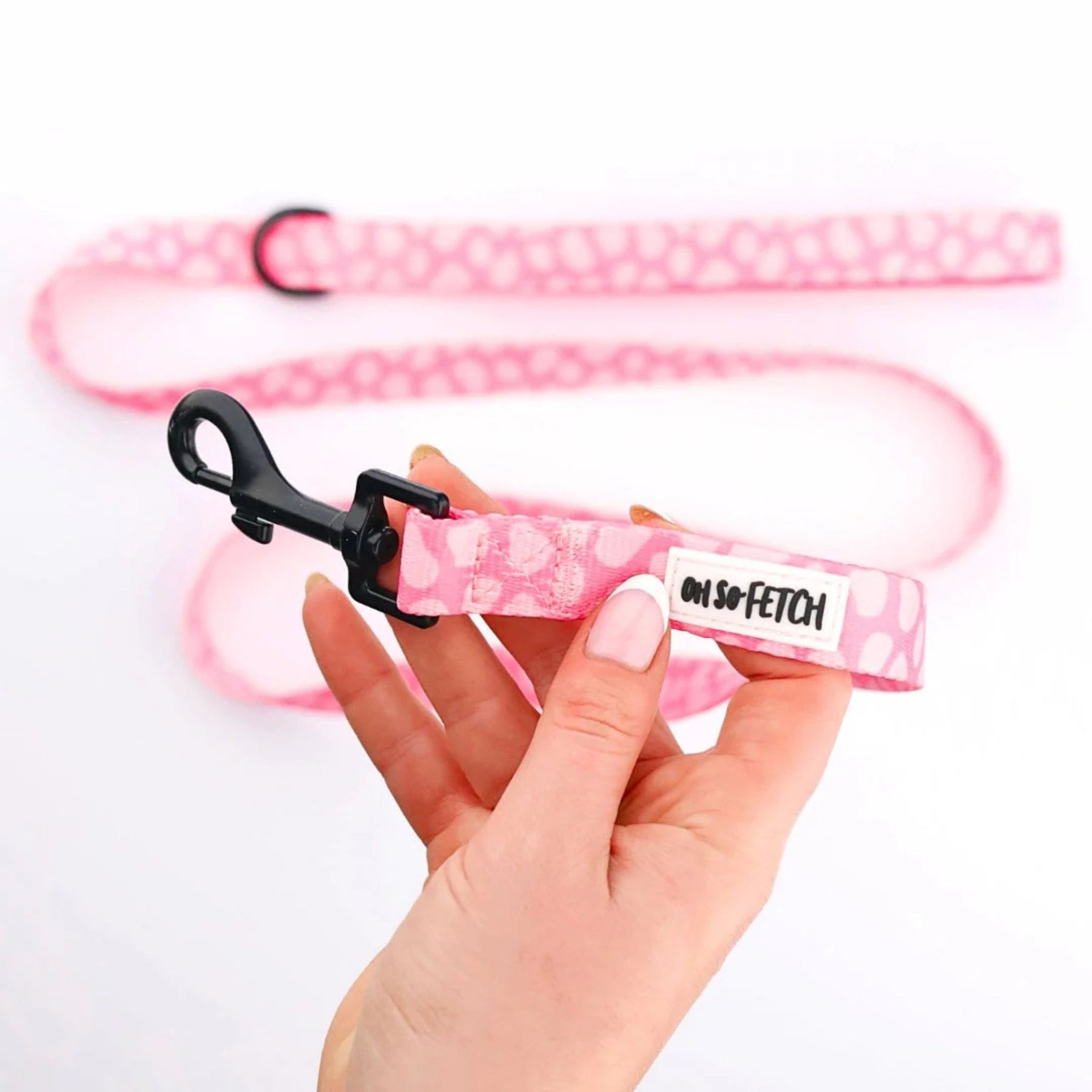 Oh So Fetch Pretty Wild Padded Dog Lead in Pink