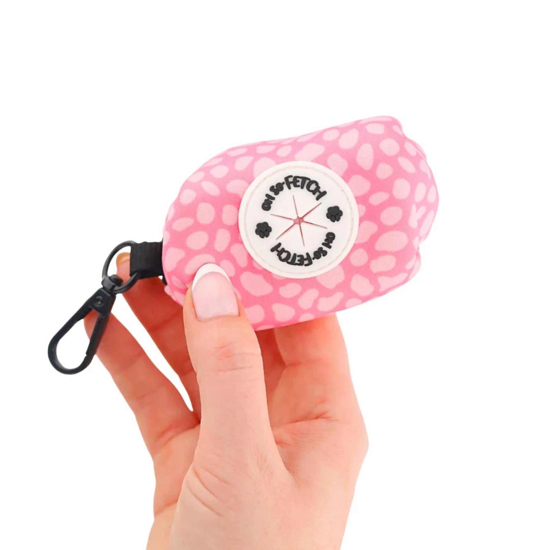 Oh So Fetch Pretty Wild Padded Dog Poop Bag Holder in Pink