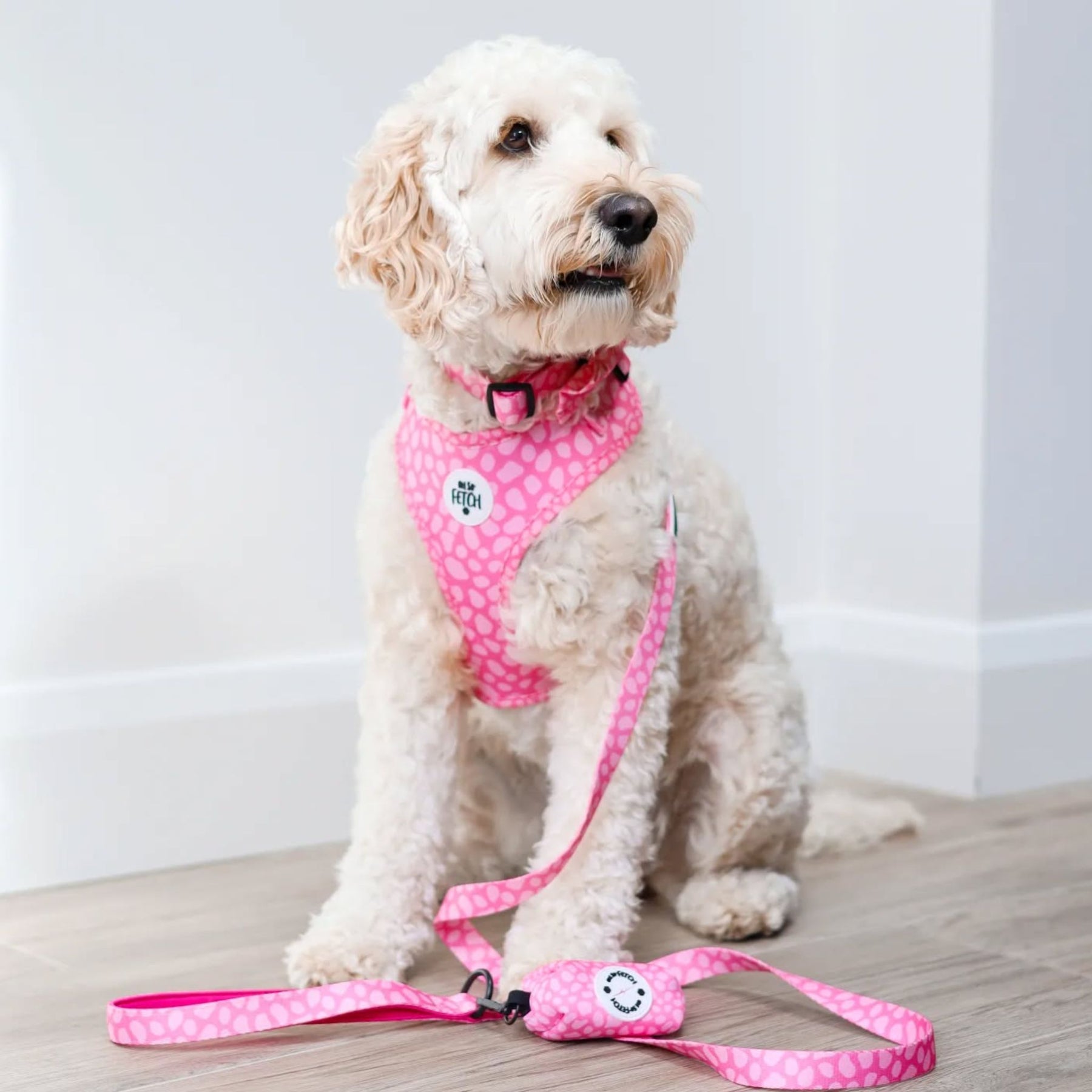 Oh So Fetch Pretty Wild Padded Dog Poop Bag Holder in Pink