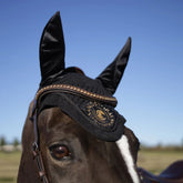 SandStorm Horse Velvet Ear Fly Veil in Black