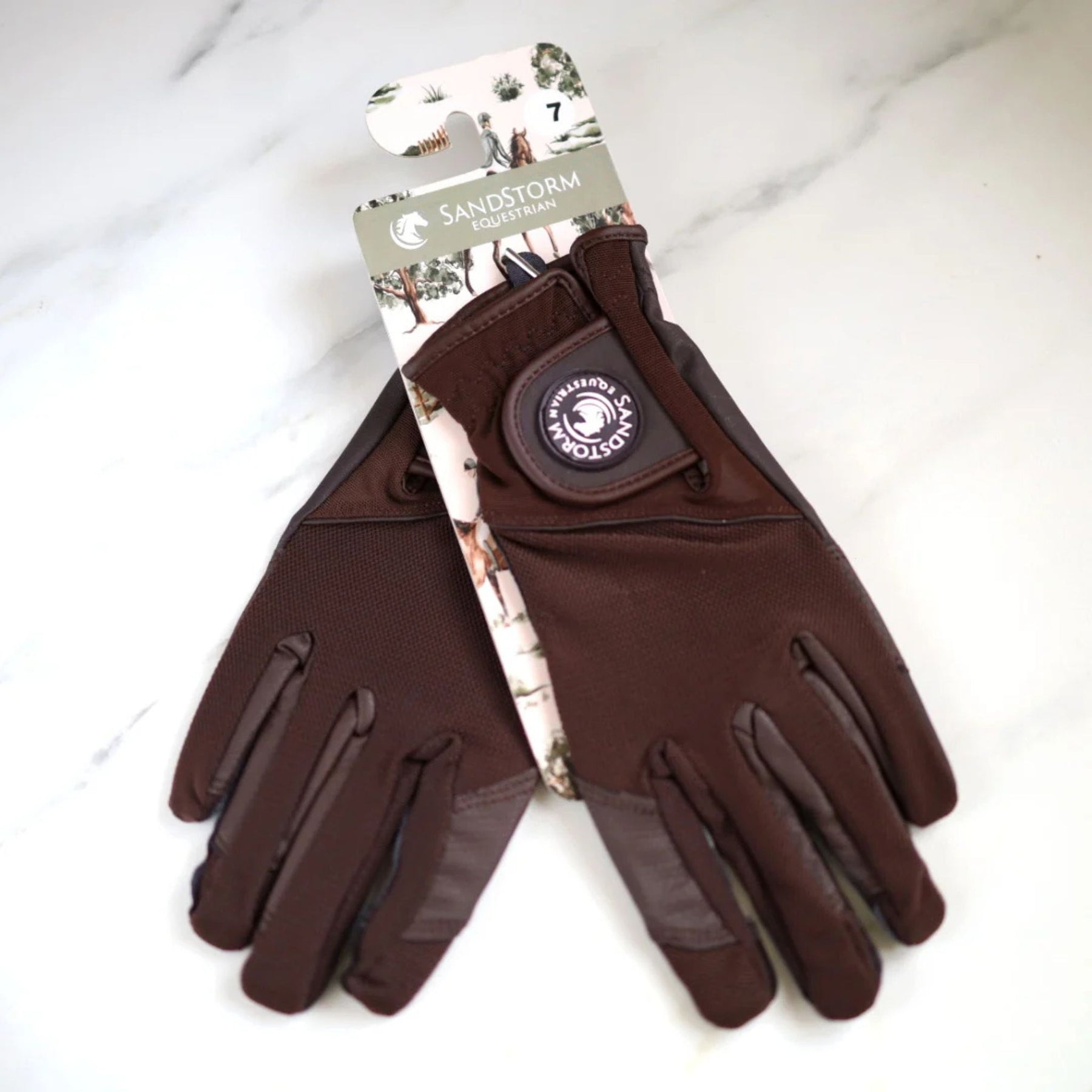 SandStorm Riding Gloves in Brown