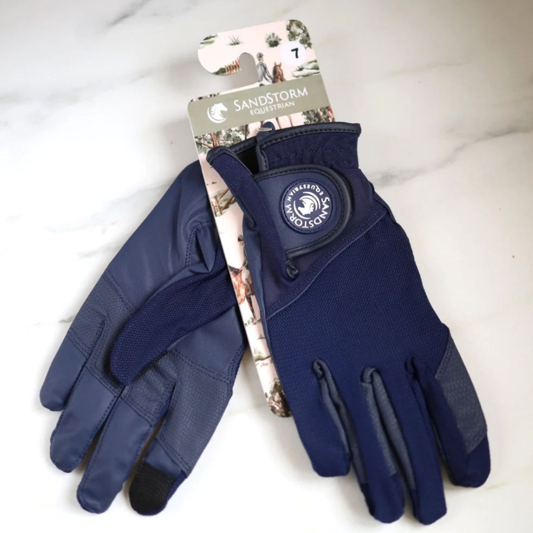 SandStorm Riding Gloves in Navy