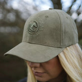 SandStorm Suede Effect Baseball Cap in Khaki