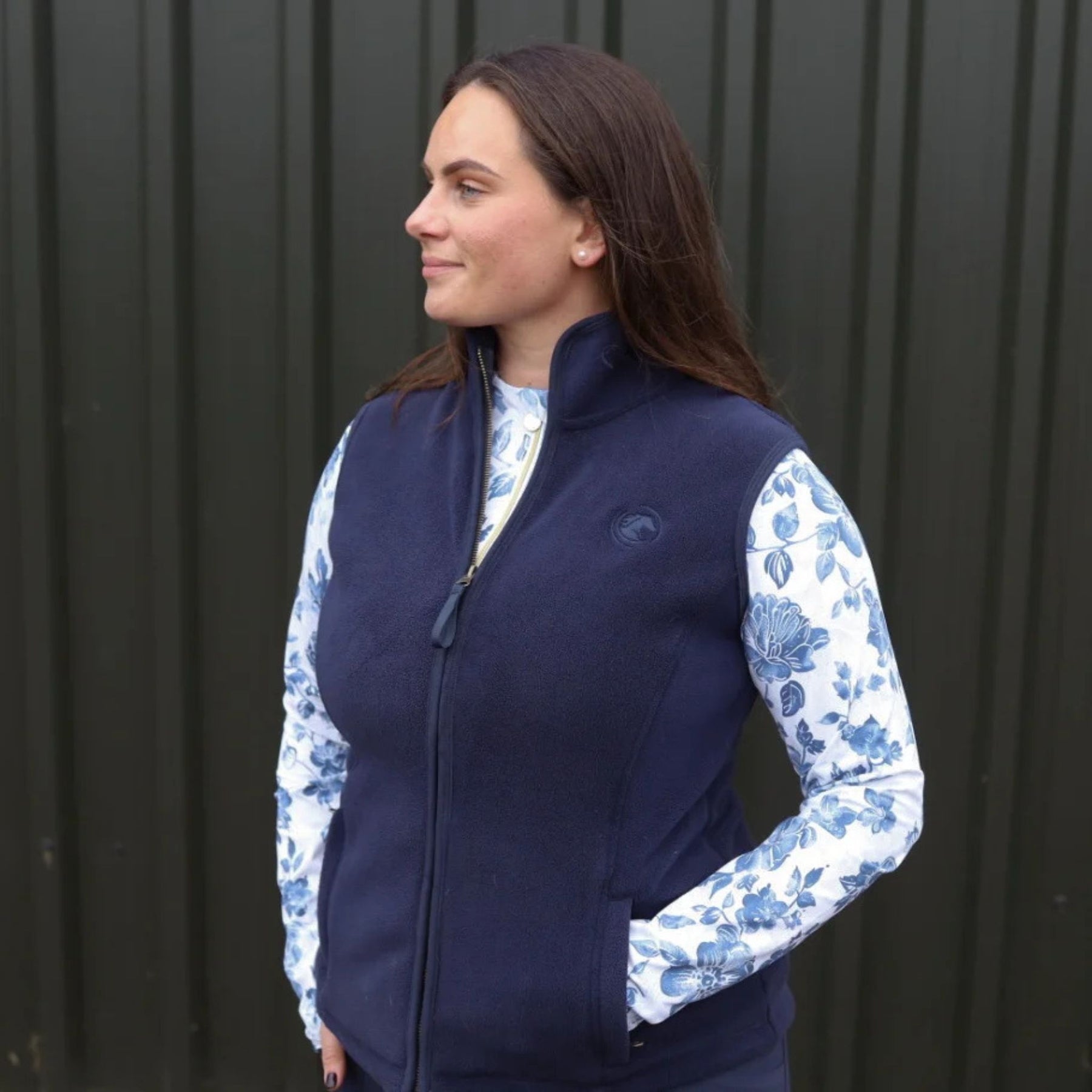 SandStorm Women's Country Fleece Gilet in Navy