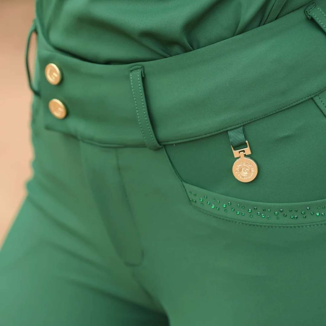 SandStorm Women's Lonrai Hybrid Jodhpurs in Emerald