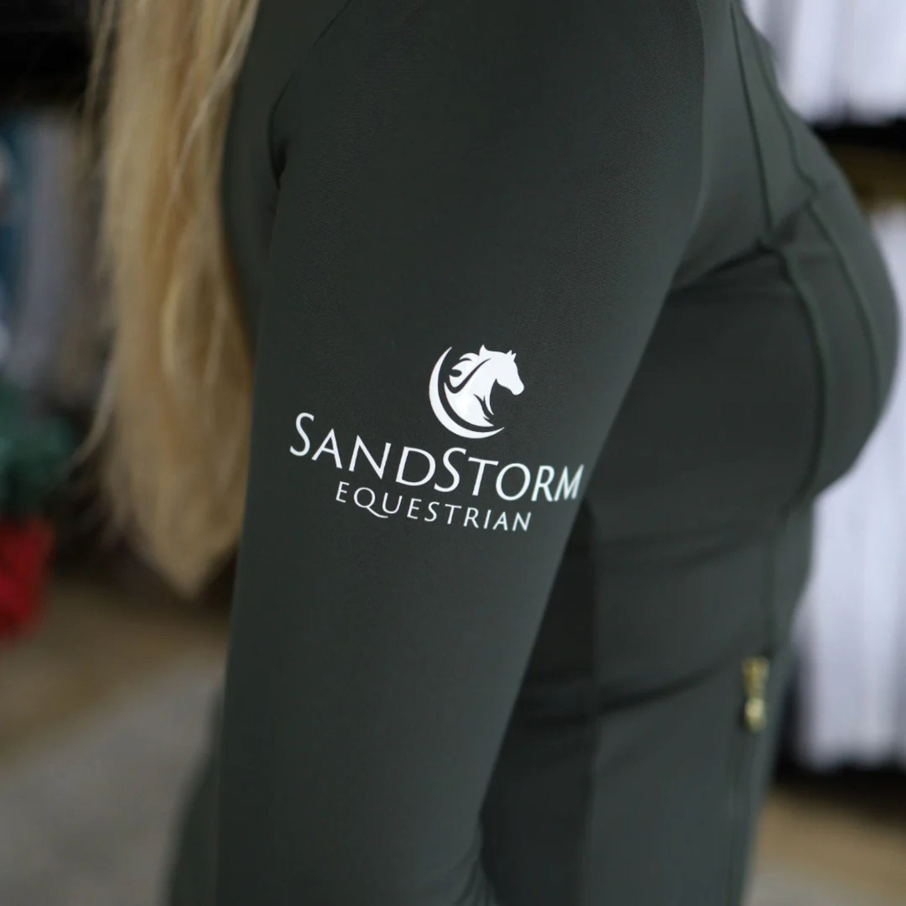 SandStorm Women's Sculpt Training Riding Jacket in Green
