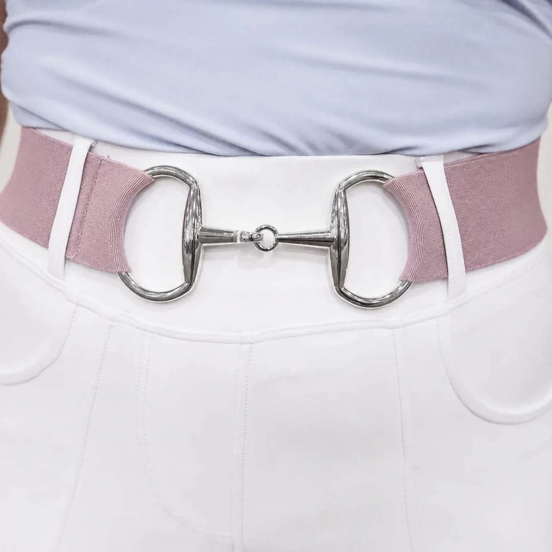 SandStorm Women's Silver Snaffle Belt in Pink