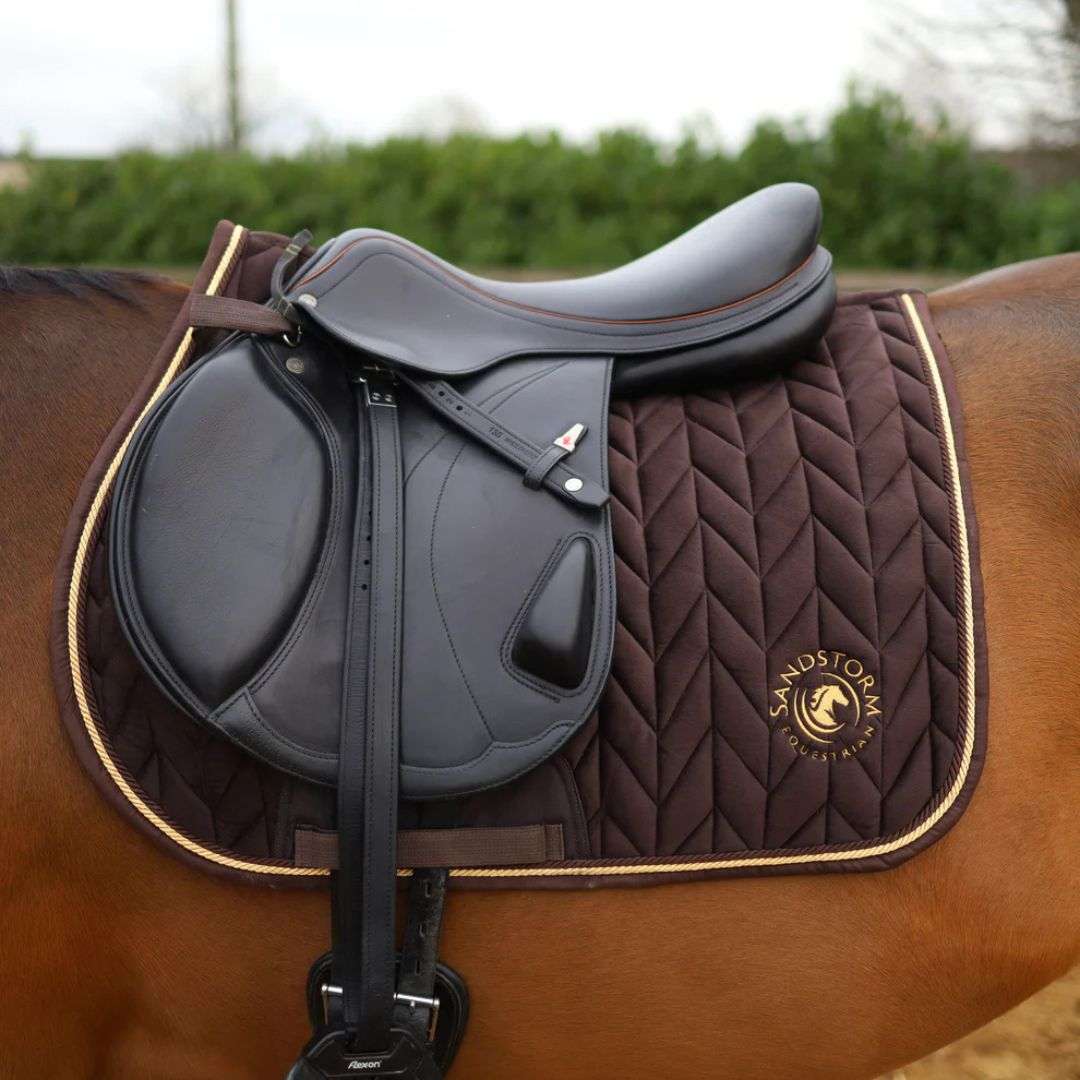 SandStorm Horse Velvet Saddle Pad in Dark Chocolate