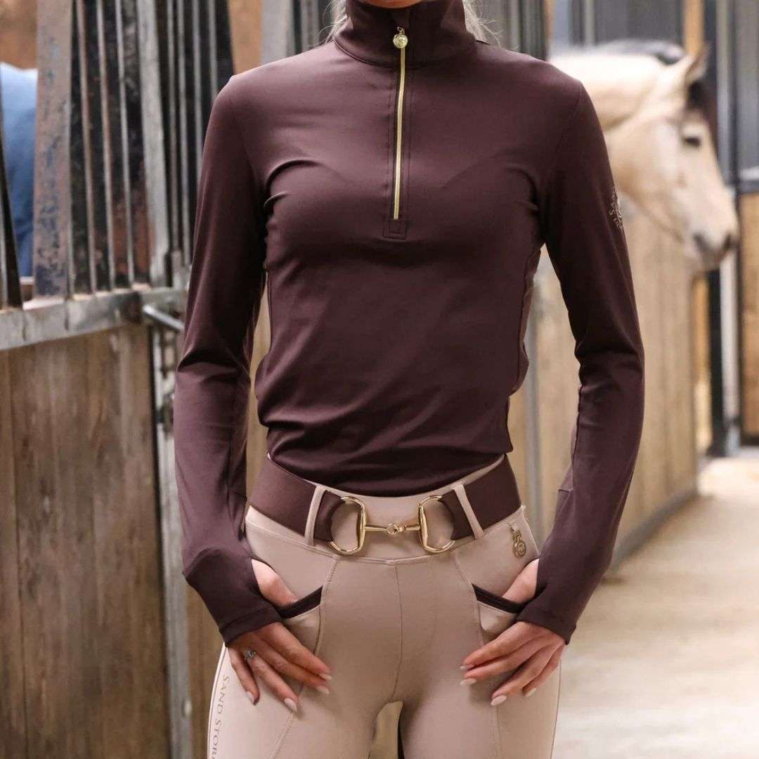 SandStorm Women's Performance Sport Baselayer in Chocolate