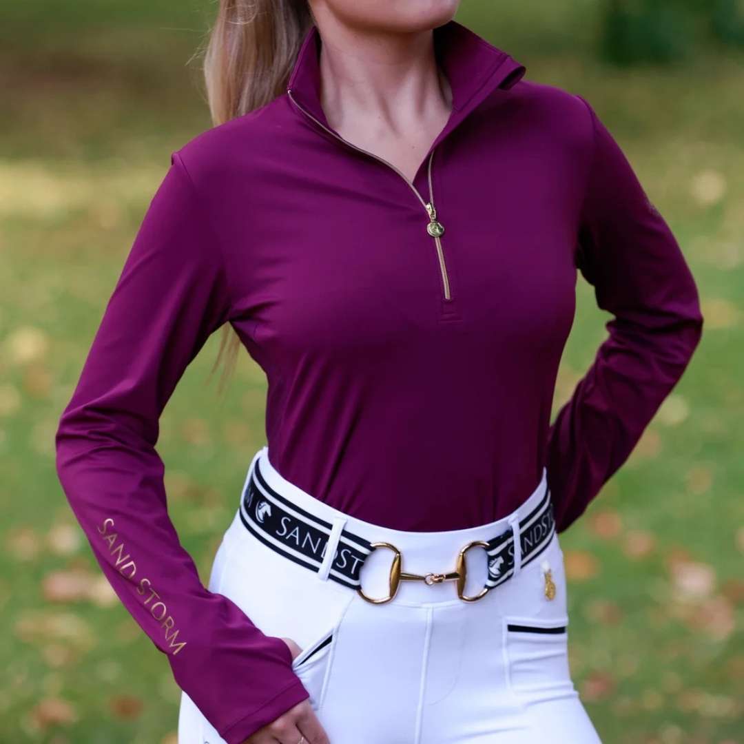 SandStorm Women's Performance Sport Baselayer in Plum