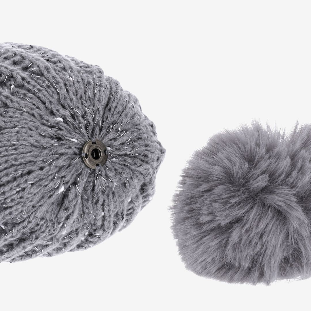 Schockemohle Melange Style Bobble Hat in Asphalt
