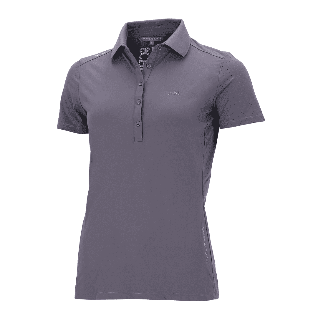 Schockemohle Women's Milla Riding Polo Shirt in Slate Grey
