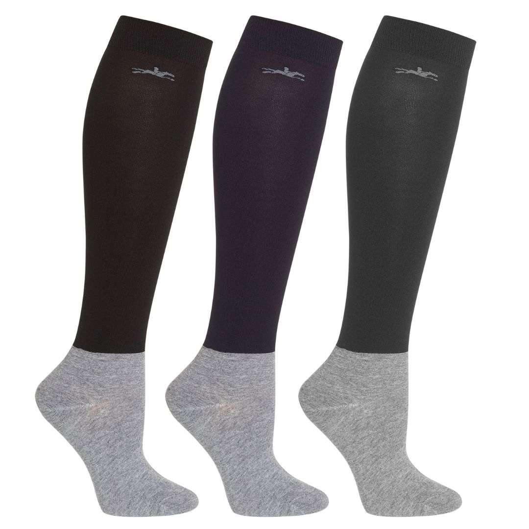 Schockemohle SP Style Show Socks in Navy, Black and Grey
