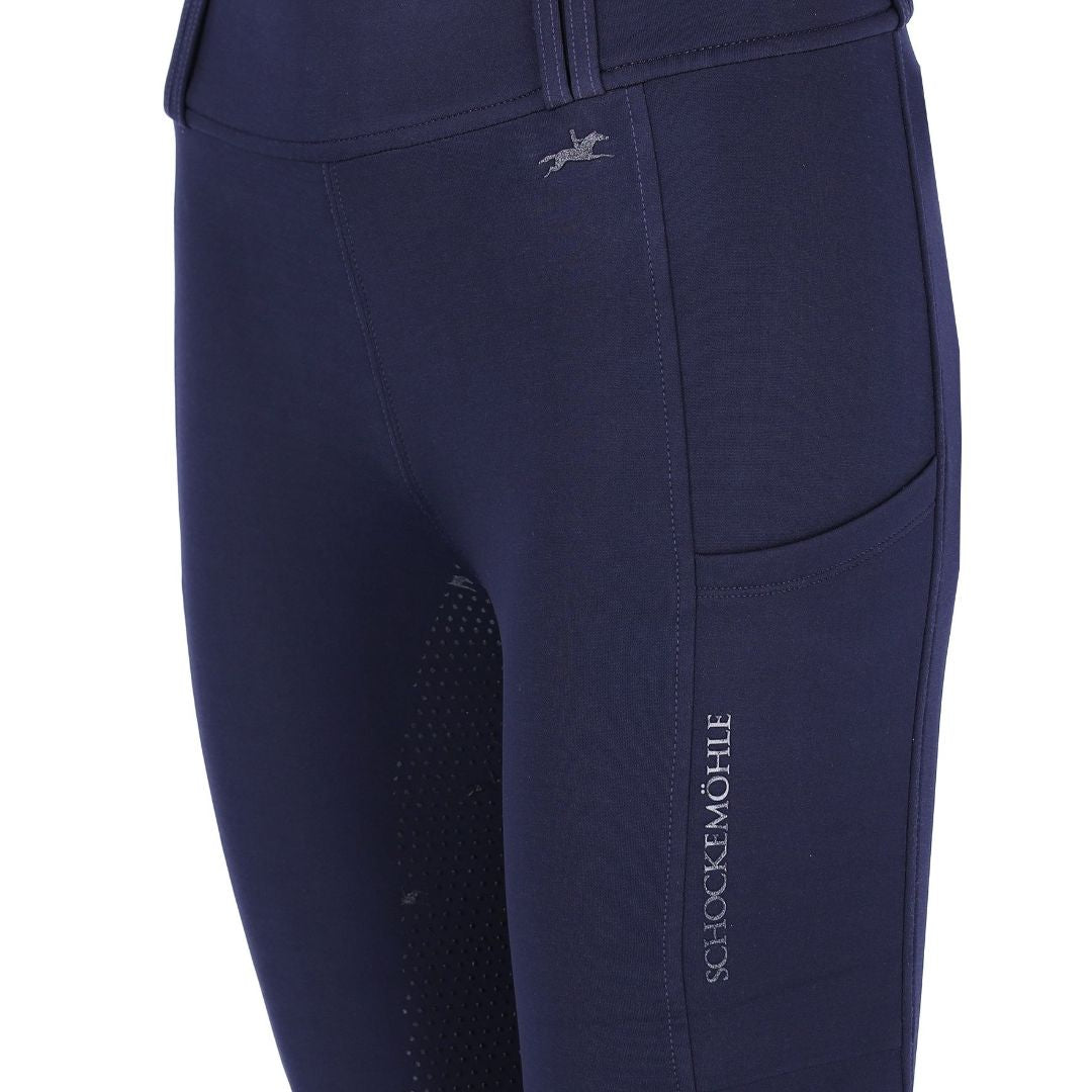Schockemohle Women's SP Dorina Full Seat Riding Tights in Dark Navy