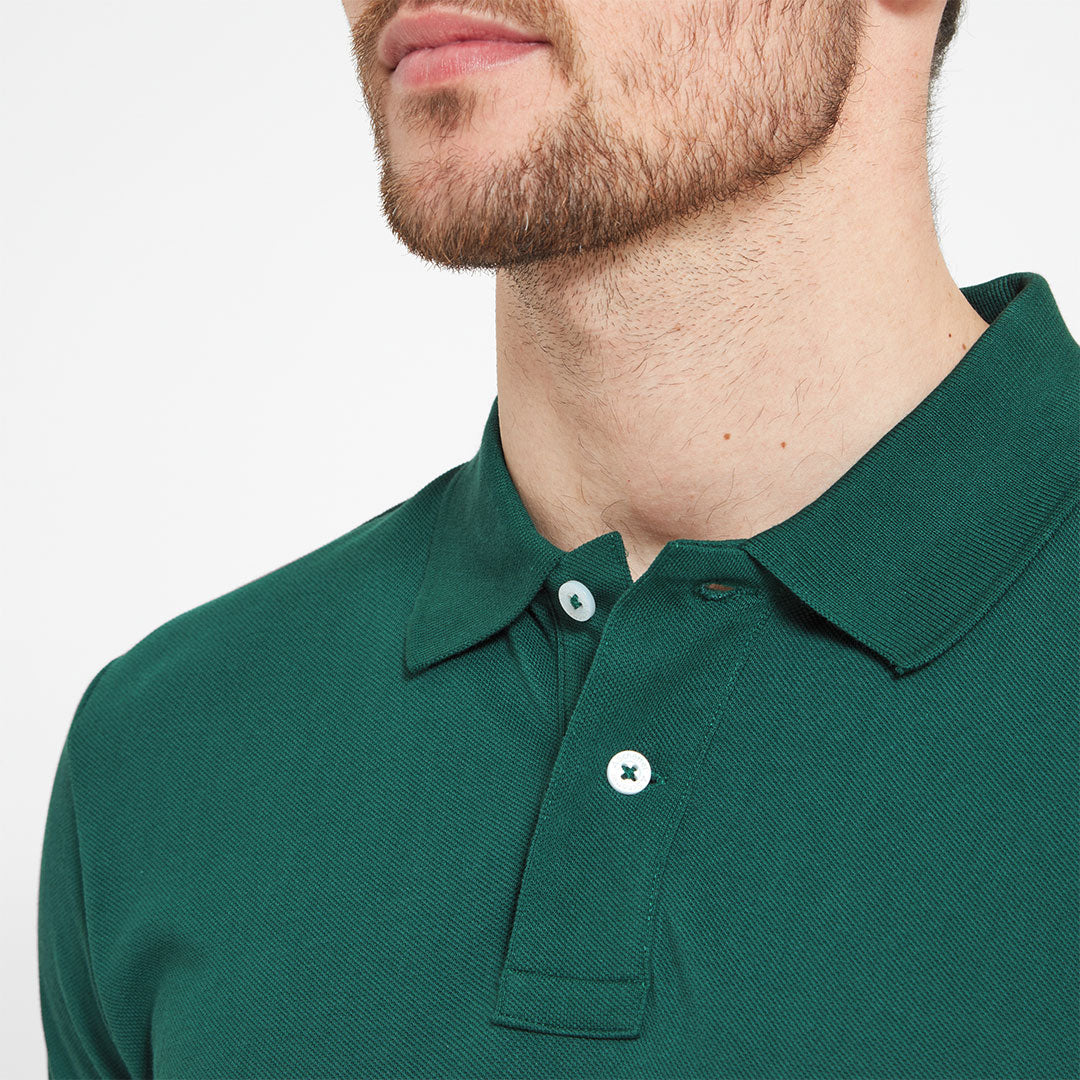 Schoffel Unisex Exeter Heritage Polo Shirt in Navy & Green