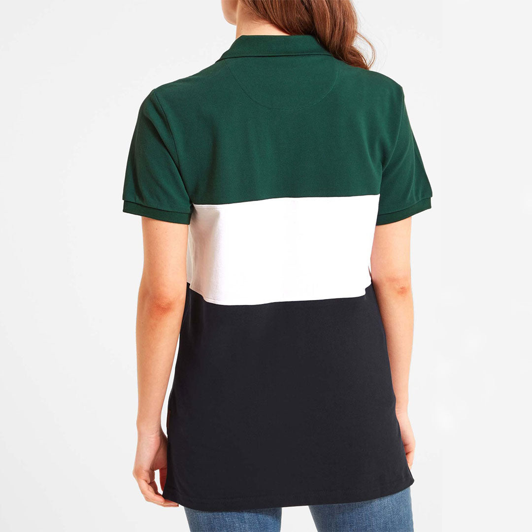 Schoffel Unisex Exeter Heritage Polo Shirt in Navy & Green