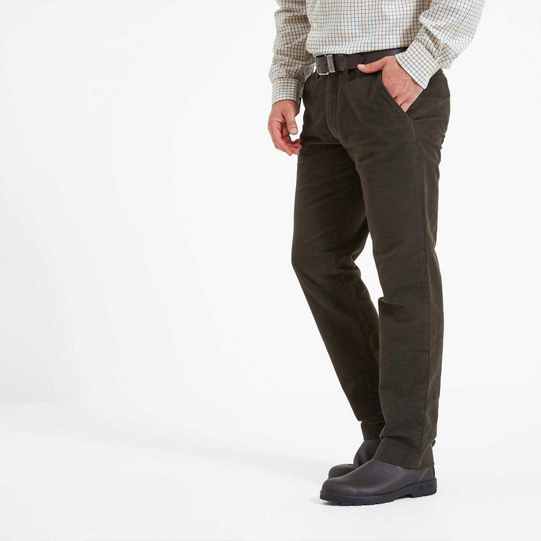 Schoffel Men's Moleskin Trousers in Forest