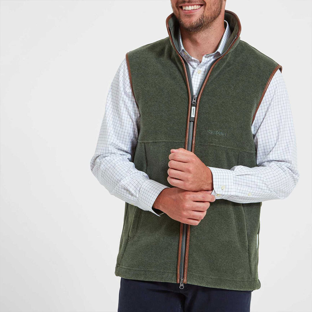 Schoffel Men s Oakham Fleece Gilet in Cedar Green