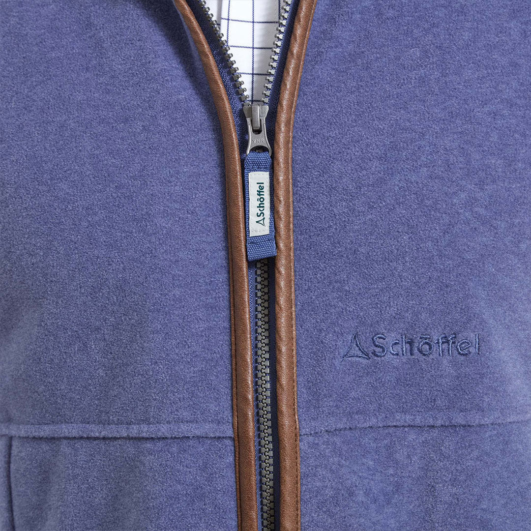 Schoffel Men's Oakham Fleece Gilet in Stone Blue