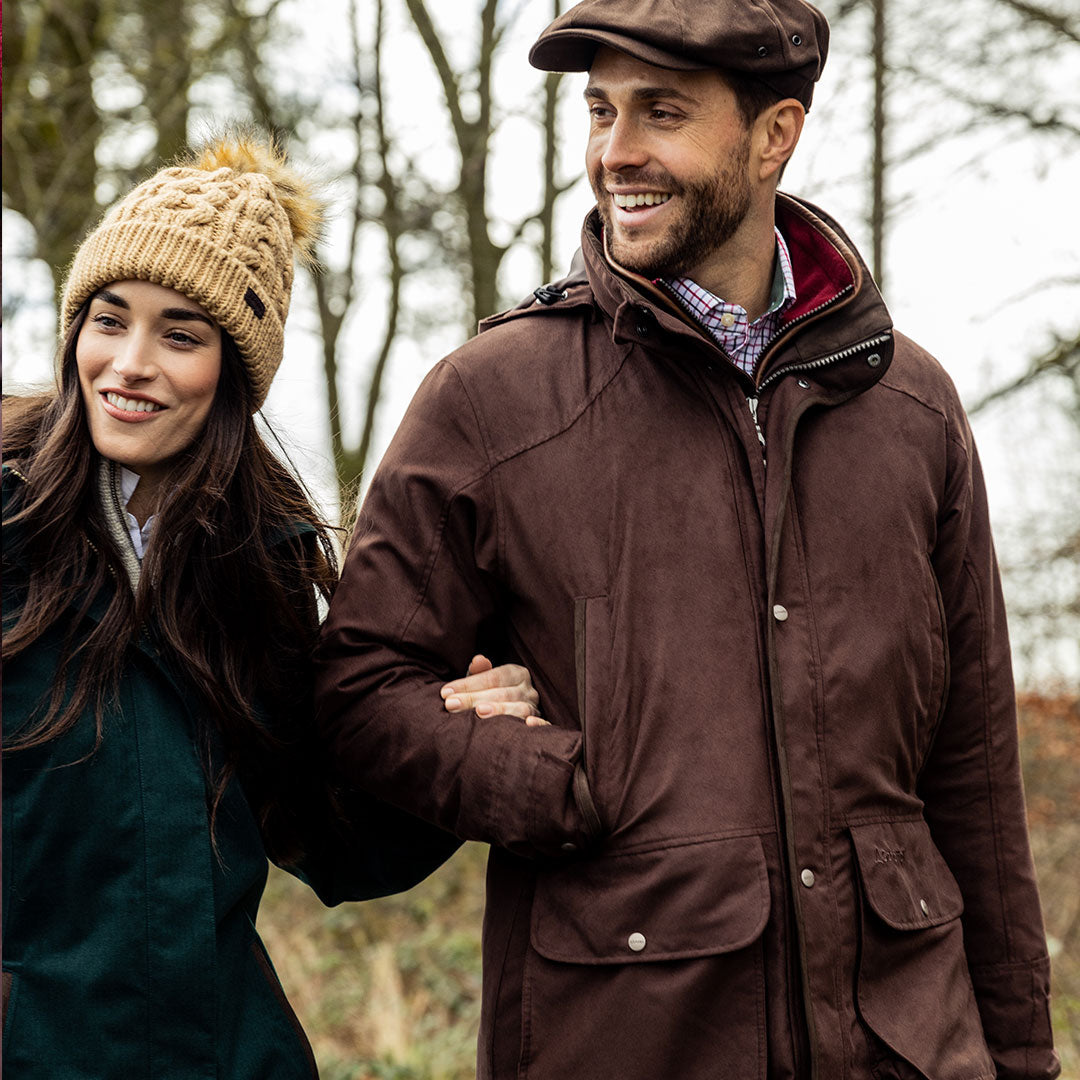 Schoffel Men's Oundle Country Coat in Coffee Bean