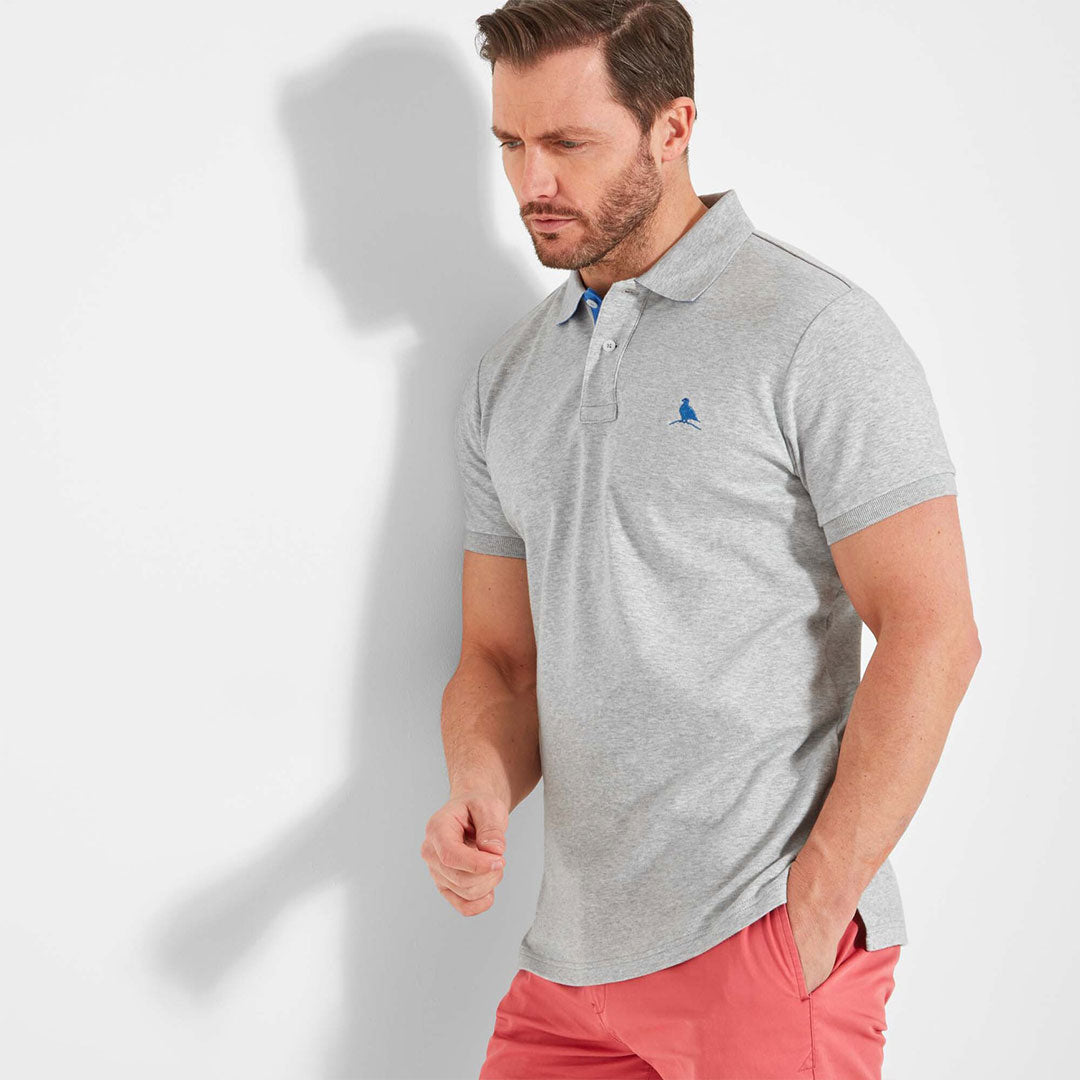 Schoffel Men's St. Ives Jersey Polo Shirt in Grey