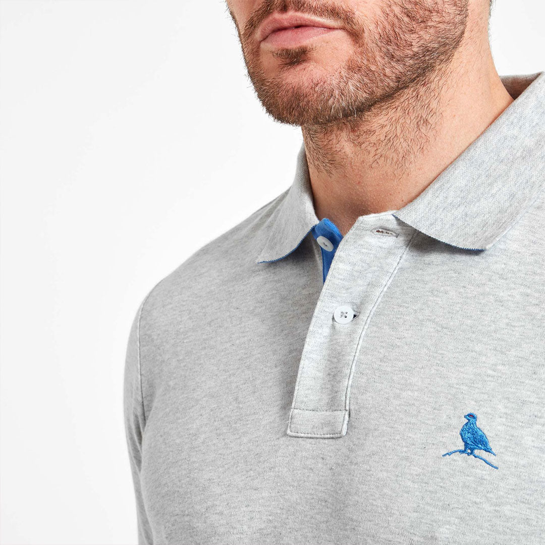 Schoffel Men's St. Ives Jersey Polo Shirt in Grey