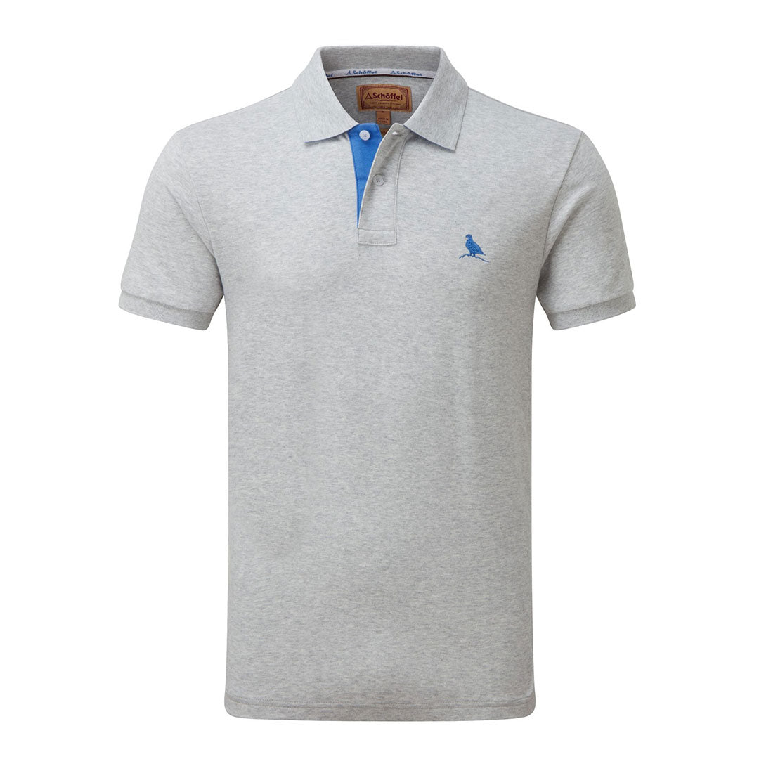 Schoffel Men's St. Ives Jersey Polo Shirt in Grey