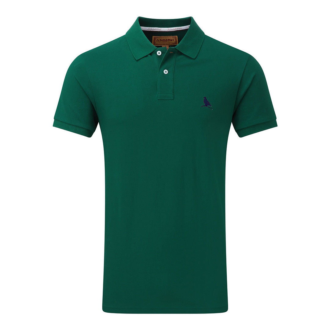 Schoffel Men's St Ives Tailored Polo Shirt in Pine Green