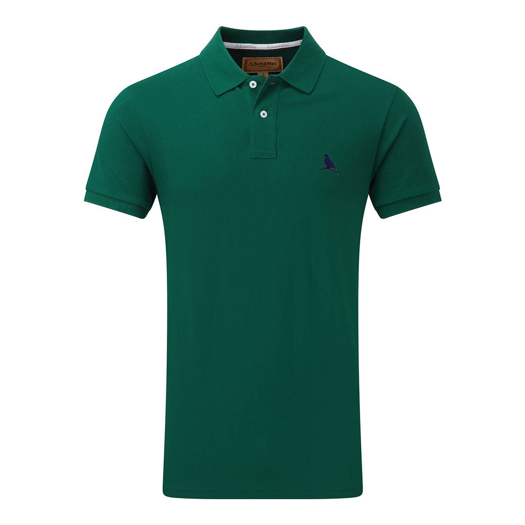 Schoffel Men's St. Ives Tailored Polo Shirt in Pine Green
