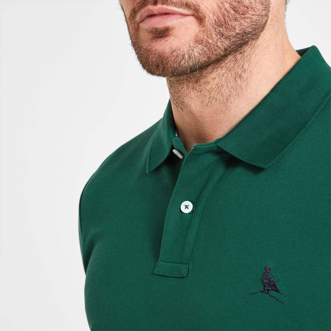 Schoffel Men's St. Ives Tailored Polo Shirt in Pine Green