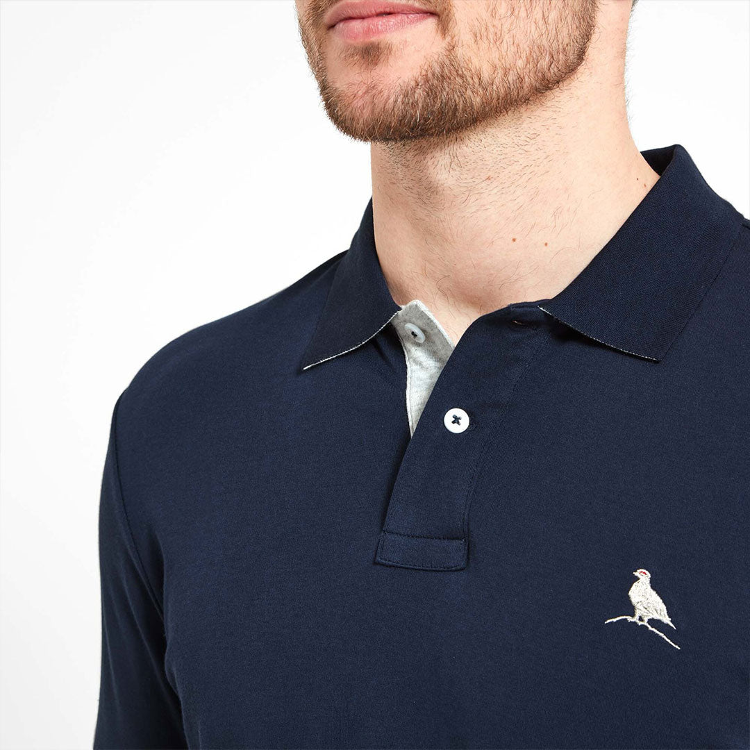 Schoffel Men's St. Ives Jersey Polo Shirt in Navy