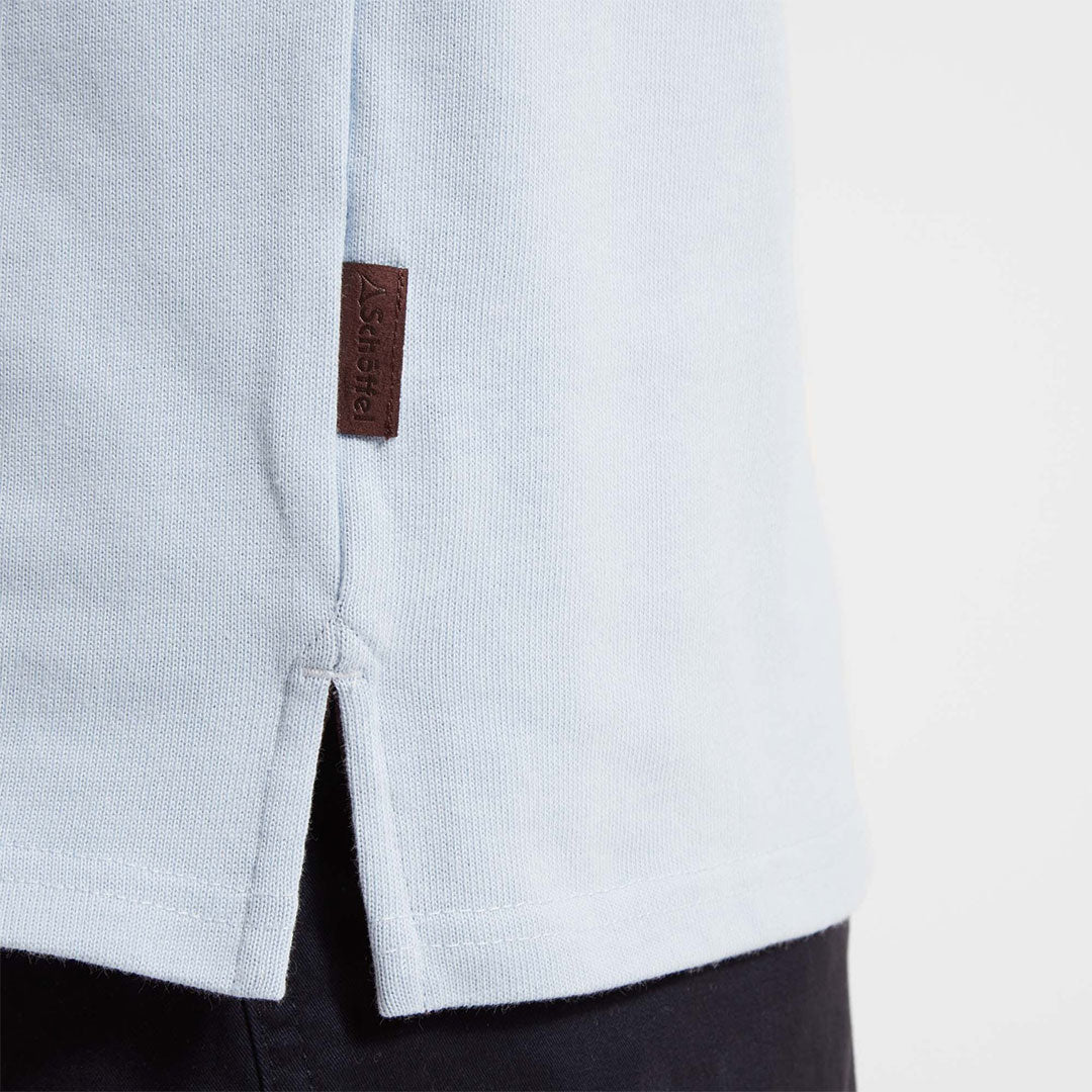 Schoffel Unisex Exeter Heritage 1/4 Zip Shirt in Pale Blue