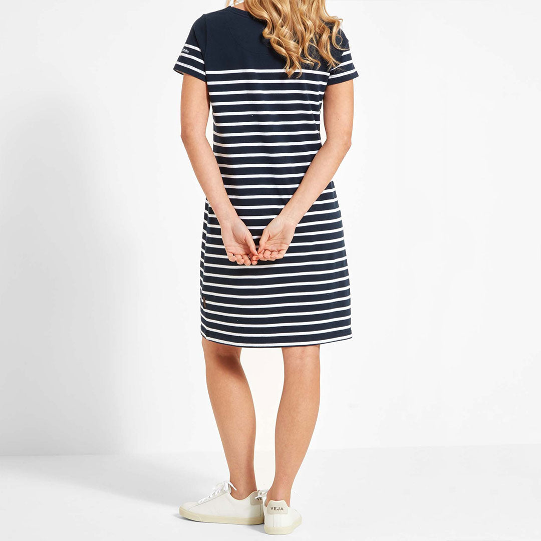Schoffel Women's Beauport Dress in Navy wtih Stripes