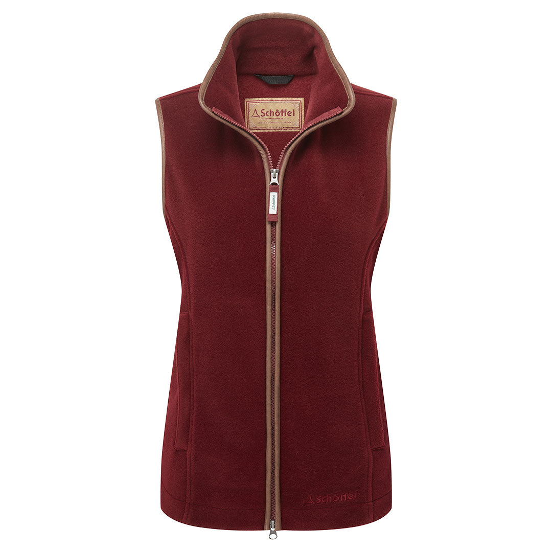 Schoffel Women's Lyndon Fleece Gilet in Claret