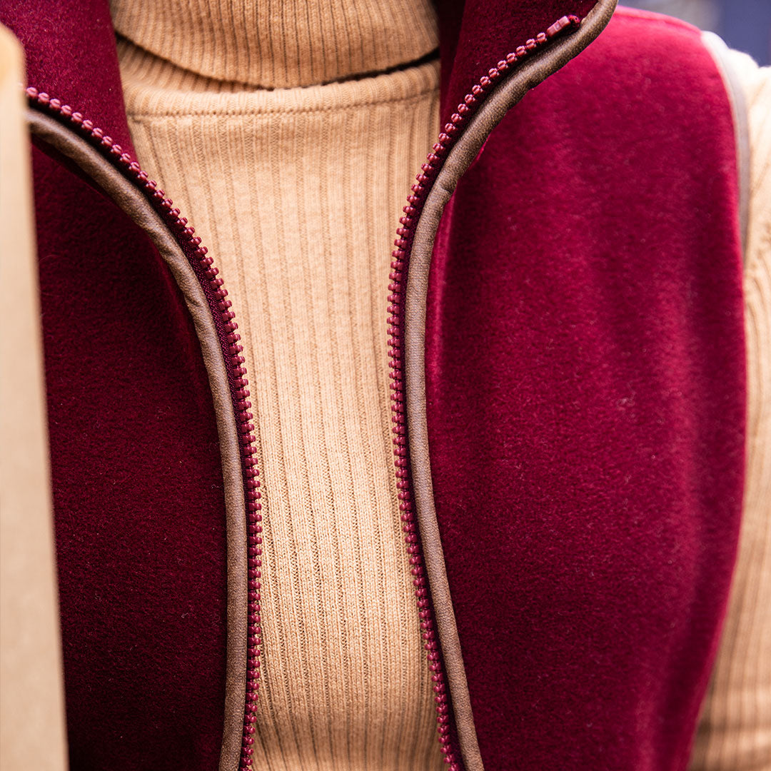 Schoffel Women's Lyndon Fleece Gilet in Claret