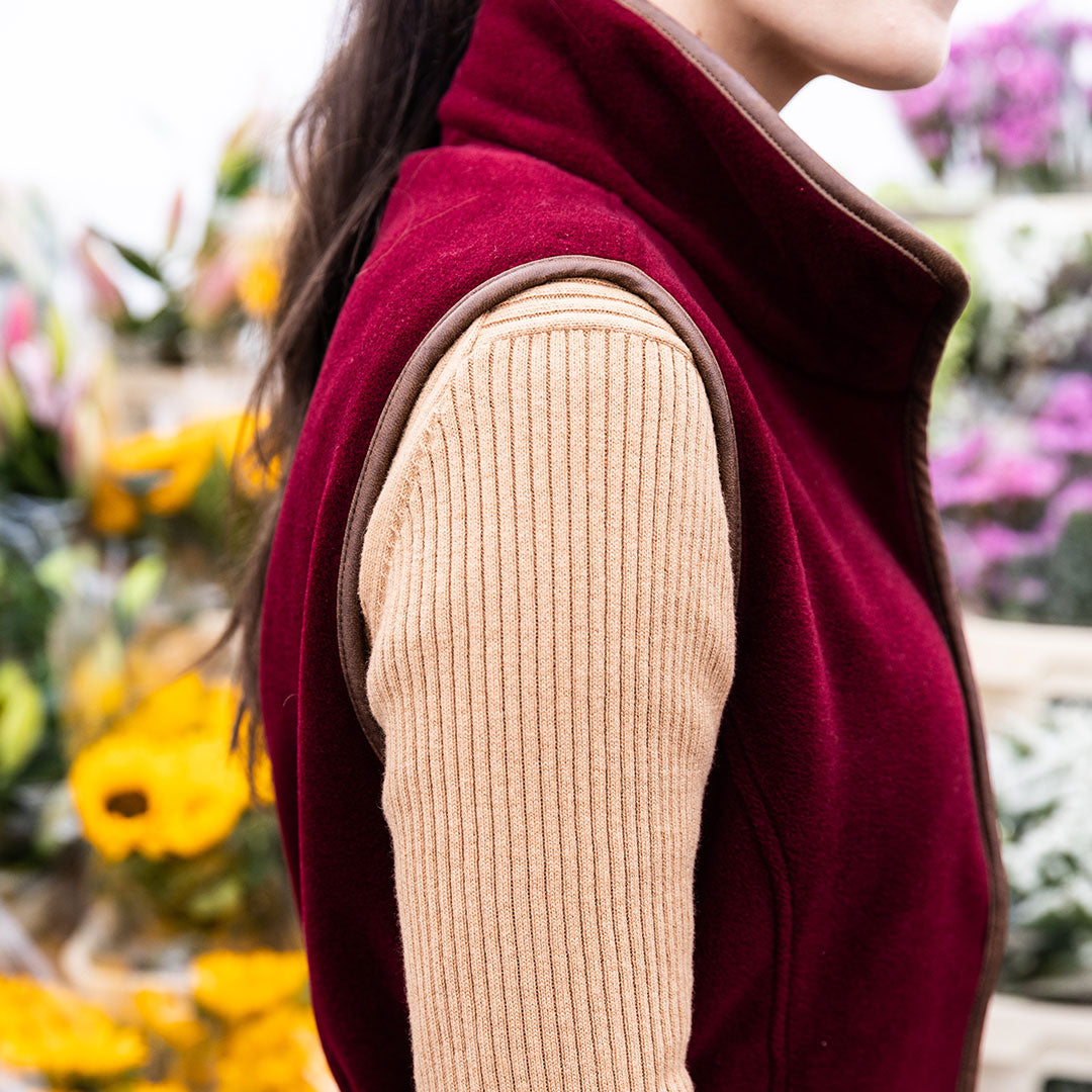 Schoffel Women's Lyndon Fleece Gilet in Claret