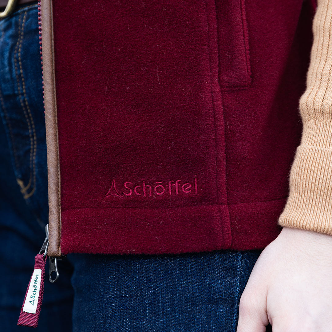 Schoffel Women's Lyndon Fleece Gilet in Claret