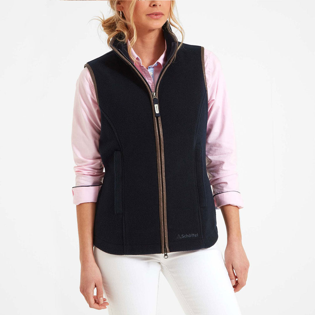 Schoffel Women's Lyndon Fleece Gilet in Navy