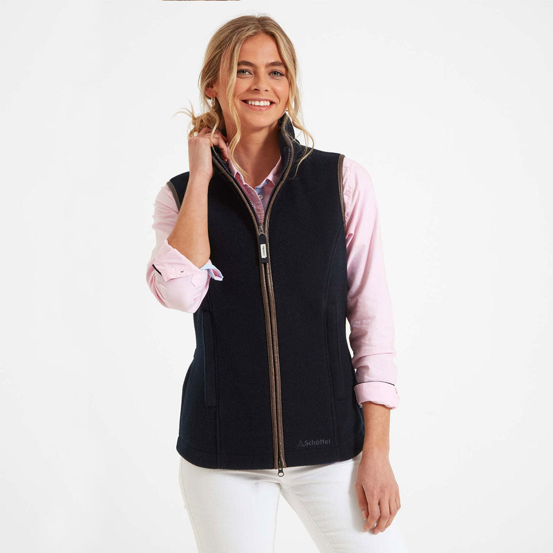 Schoffel Women's Lyndon Fleece Gilet in Navy1