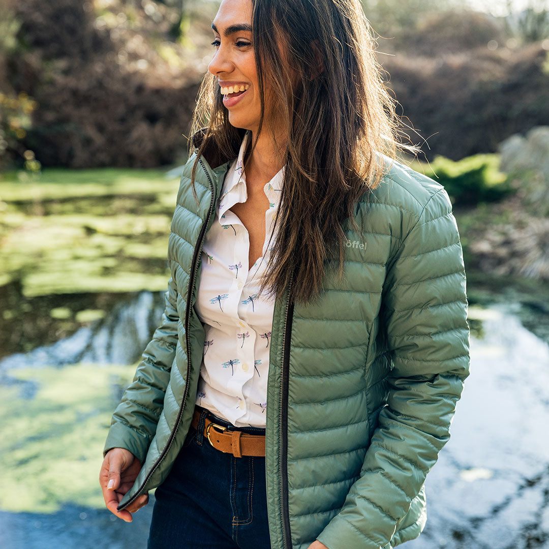 Schoffel Women's Norfolk Shirt in Dragonfly Print