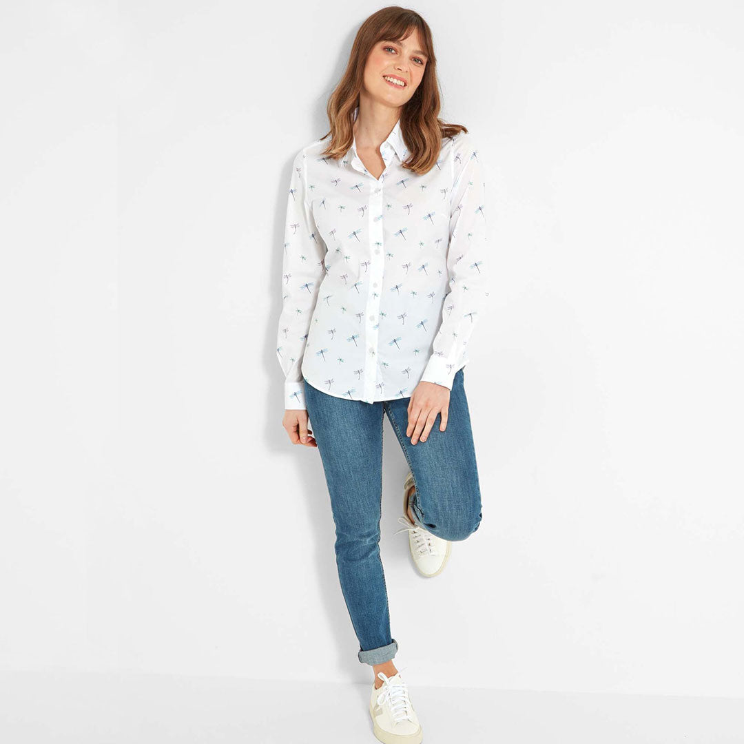 Schoffel Women's Norfolk Shirt in Dragonfly Print