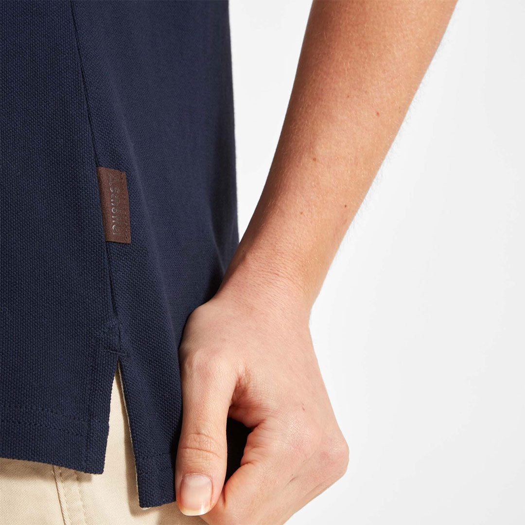 Schoffel Women's St Ives Tailored Polo Shirt in Navy