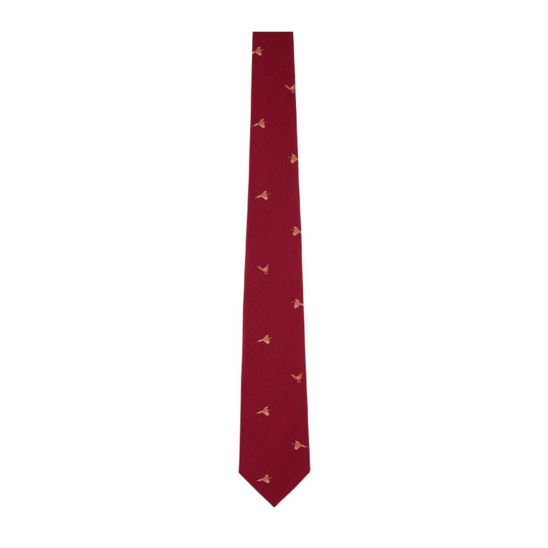 Schoffel Men's Ashford Silk Tie in Chilli Pheasant