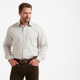 Schoffel Men's Burnham Tattersall Classic Shirt in Moss Tattersal