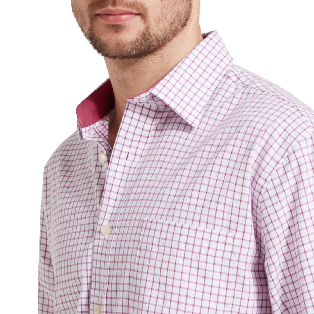 Schoffel Men's Cambridge Classic Shirt in Raspberry