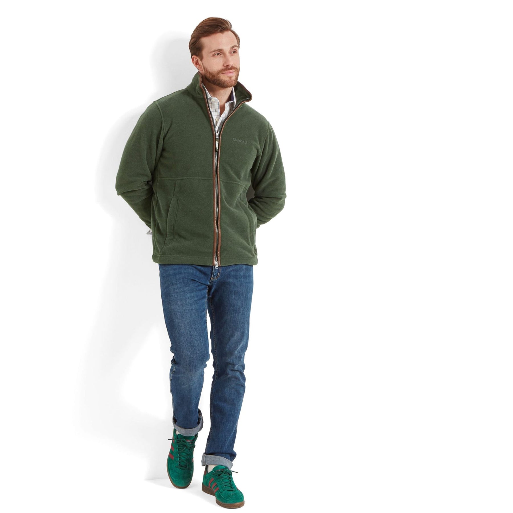 Schoffel Men's Cottesmore Fleece Jacket in Cedar Green
