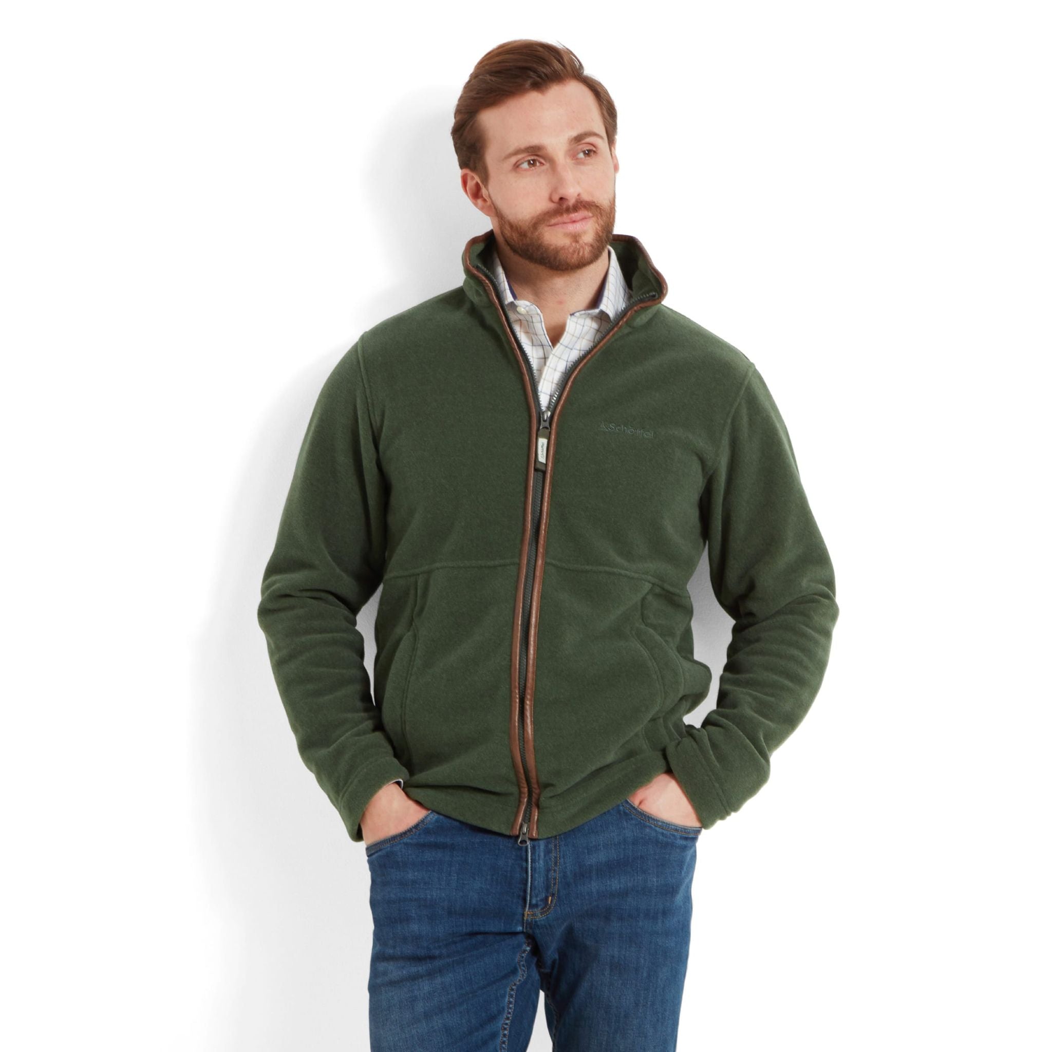 Schoffel Men's Cottesmore Fleece Jacket in Cedar Green