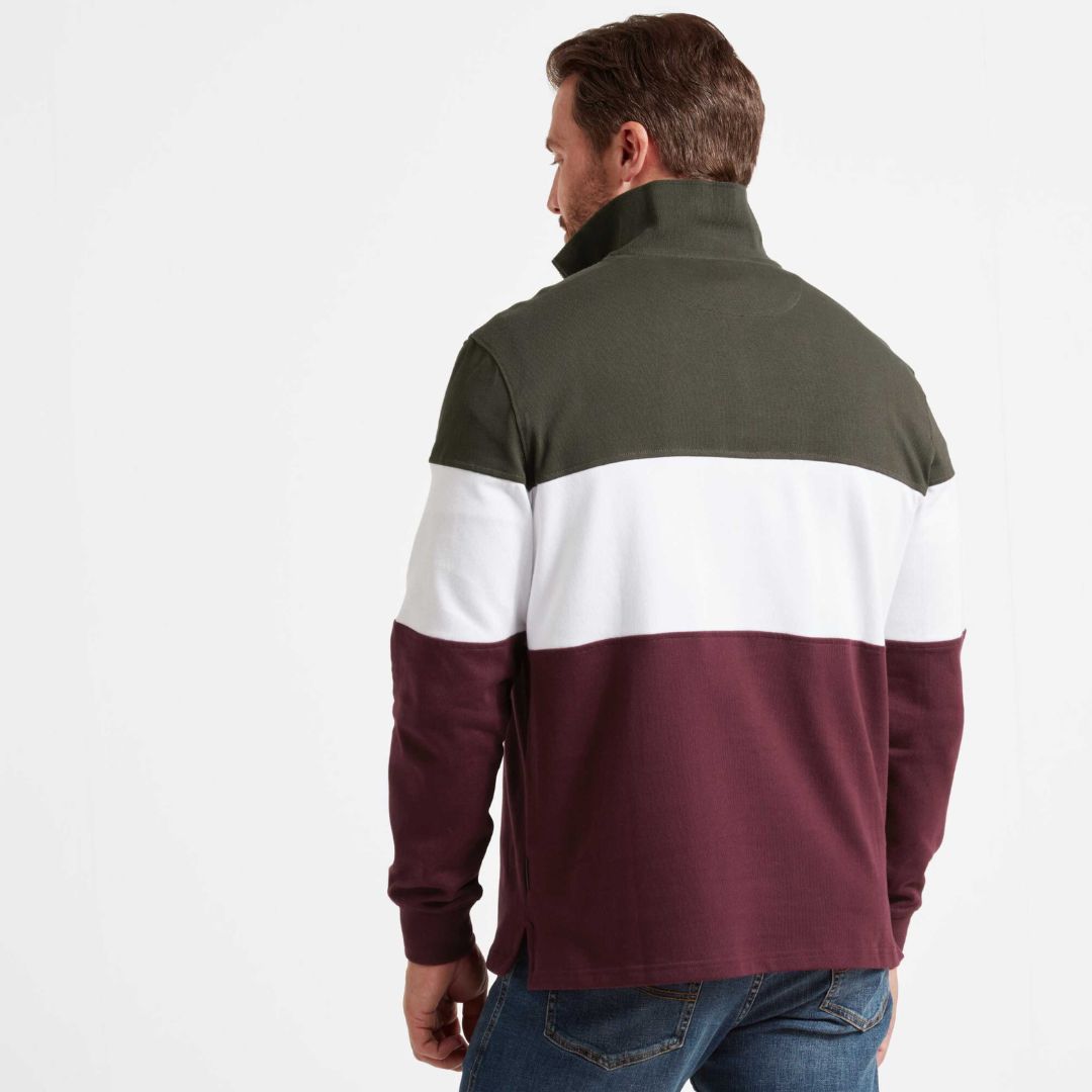 Schoffel Men's Exeter Heritage 1/4 Zip Jumper in Wine